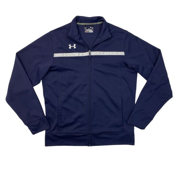Under Armour Jacket Mens S Small Navy Campus Warm Up All Season Gear Track - Picture 1 of 13